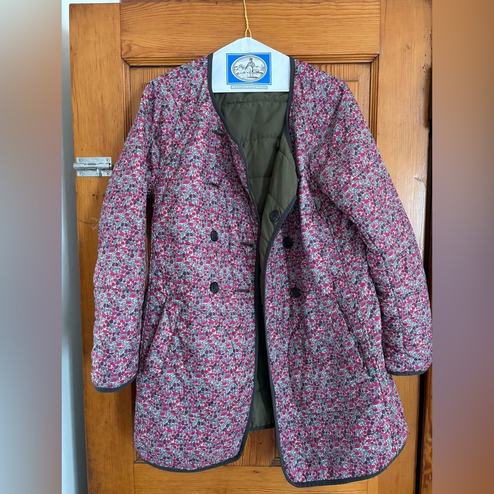 J Crew reversible liberty floral quilted jacket